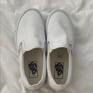 Vans White Slip-On platform Classic Design